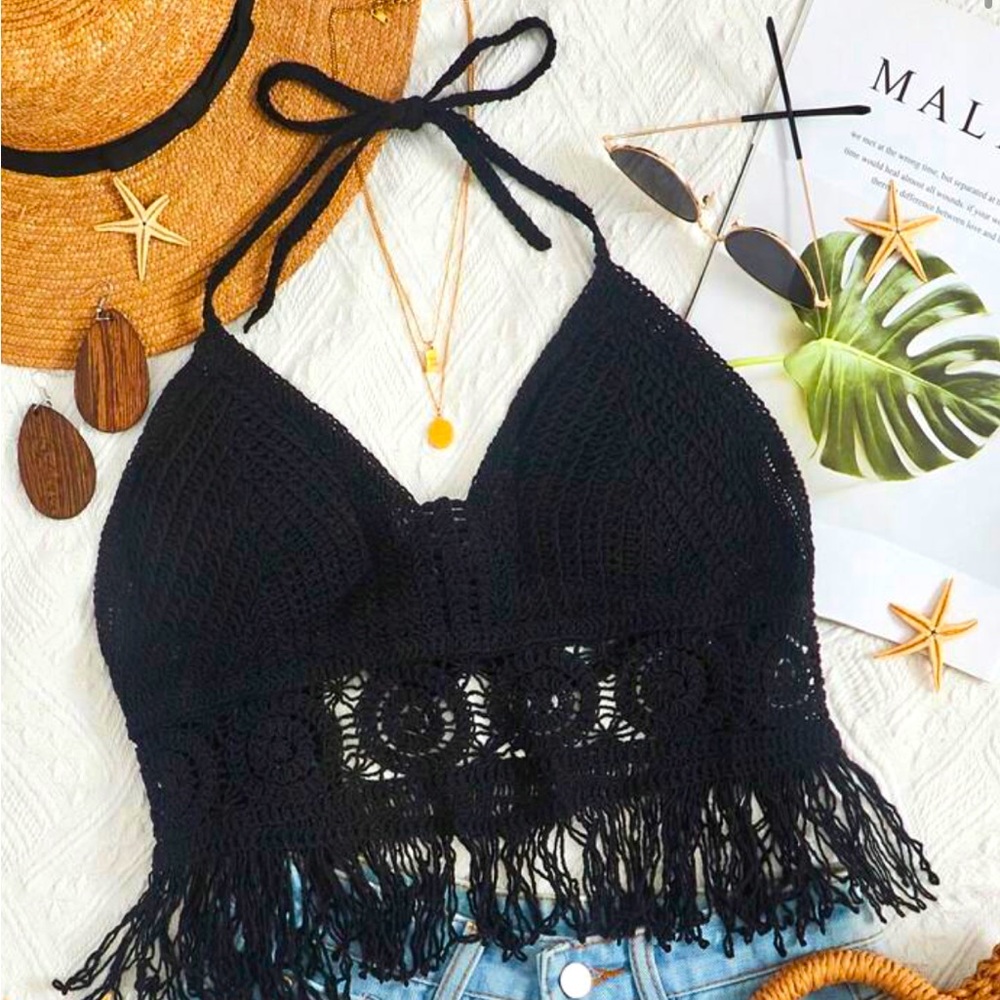Macrame black top